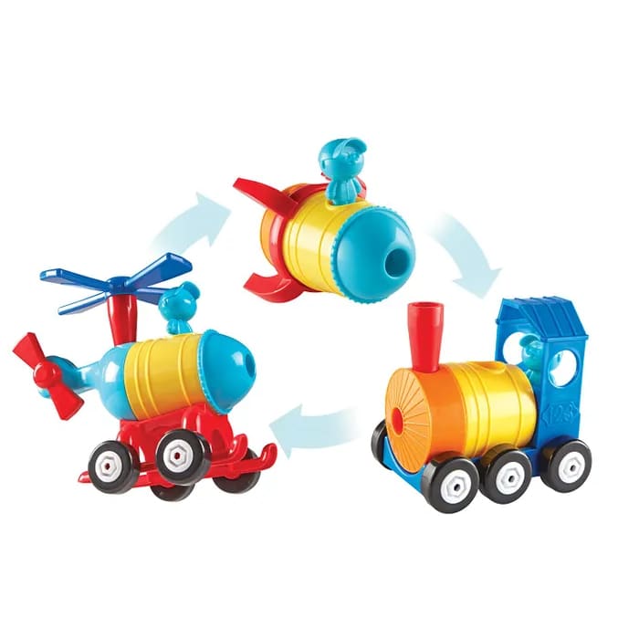 1 2 3 Build it Rocket Train Helicopter - Learning Resources 765023028591