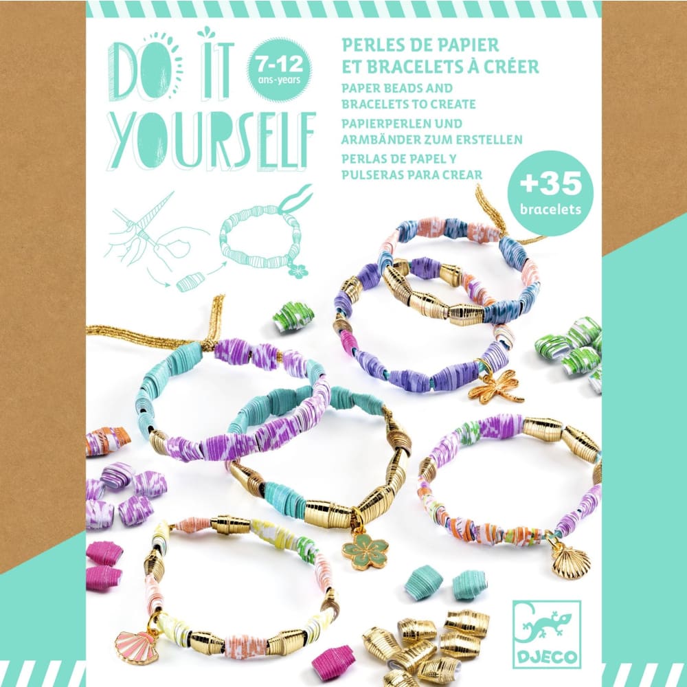 Djeco Do It Yourself - Paper Beads Bracelet Kit