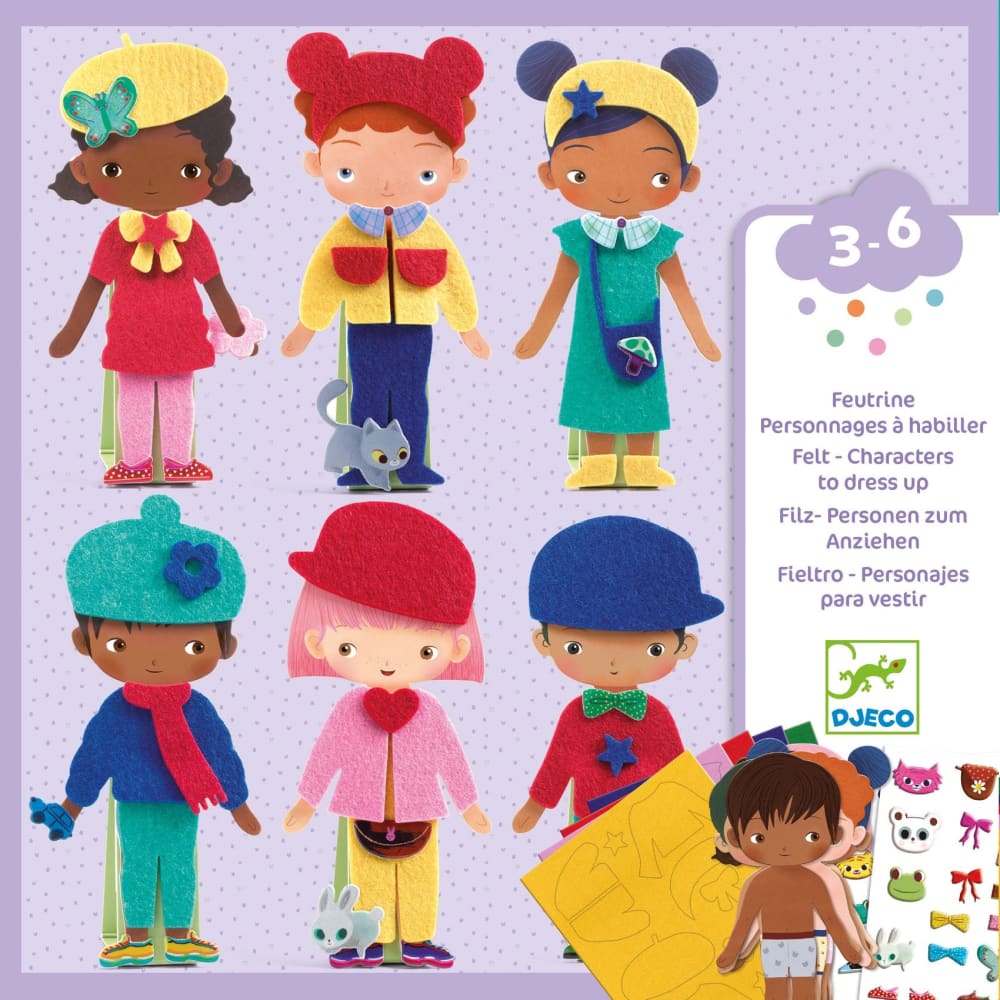 Djeco Felt Characters Soft Dress Up - 3070900087316