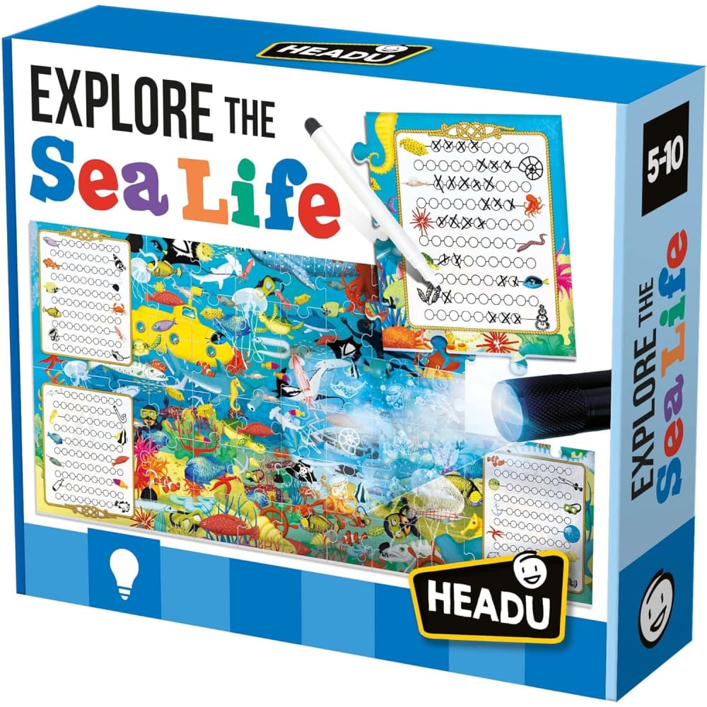 Explore the Sea Puzzle with Magic Light Torch - Baby Republic 8059591422311