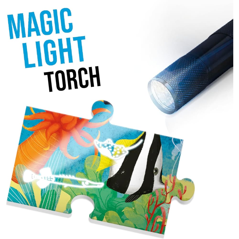 Explore the Sea Puzzle with Magic Light Torch - Baby Republic 8059591422311