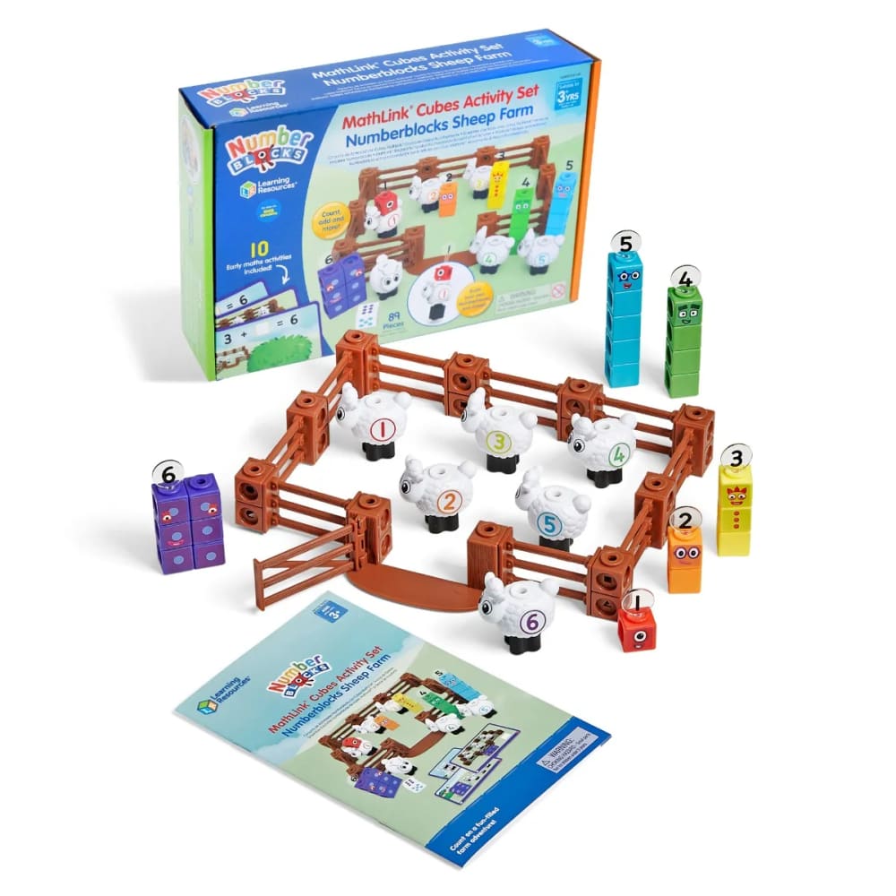 MathLink® Cubes Numberblocks® Sheep Farm Activity Set - Learning Resources