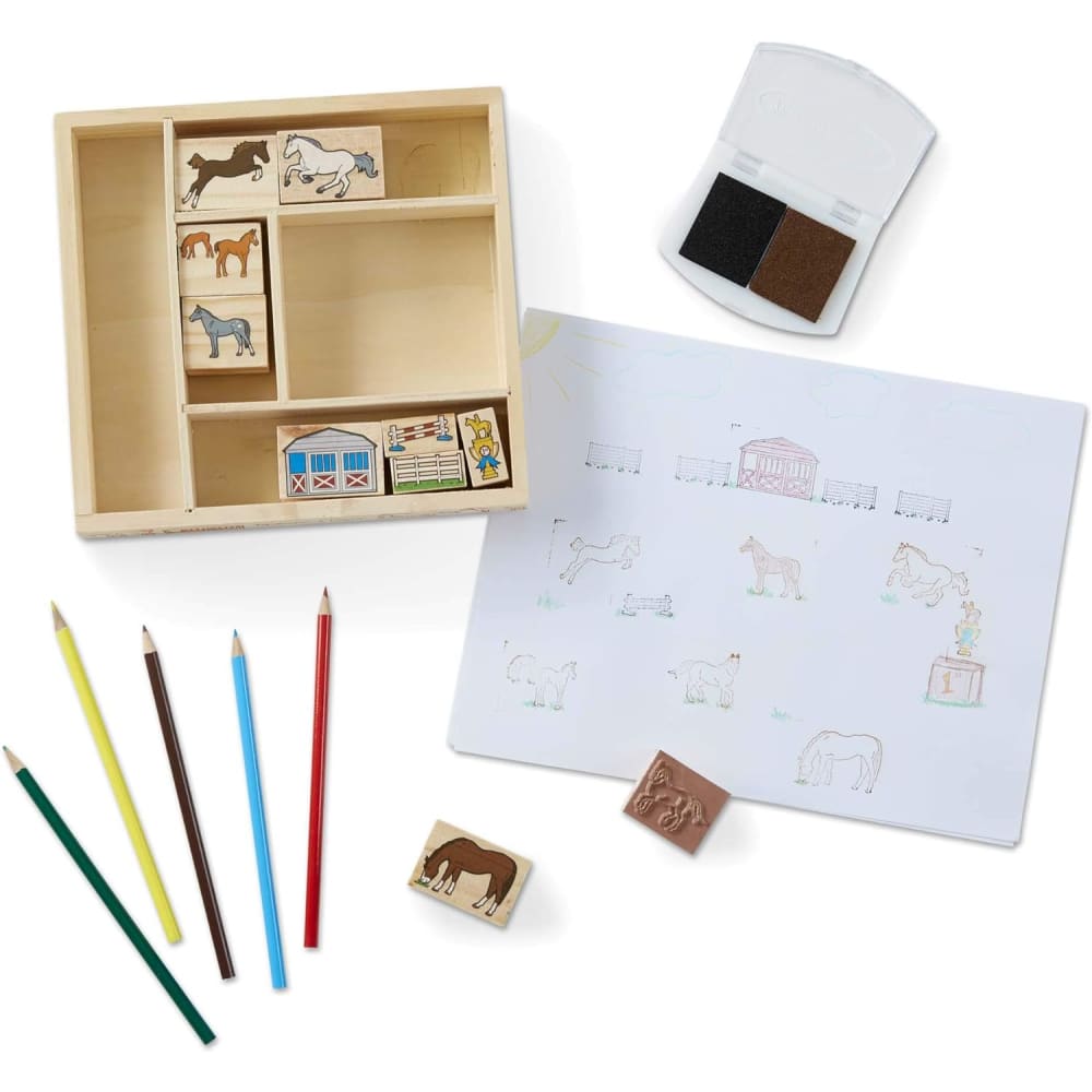 Melissa and doug horse stamp set on sale