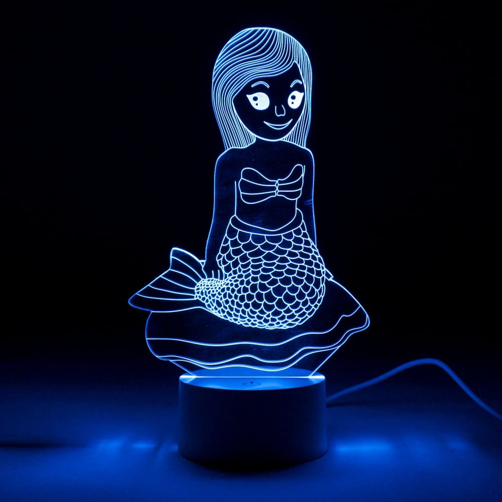 Mermaid 3D lamp - Gadget Store 5050341201982