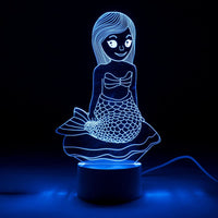 Mermaid 3D lamp - Gadget Store 5050341201982