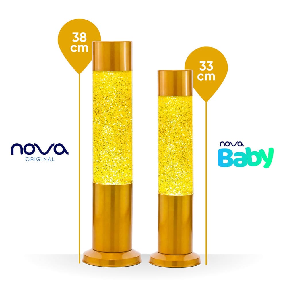 Nova Baby Glitter Lamp Yellow