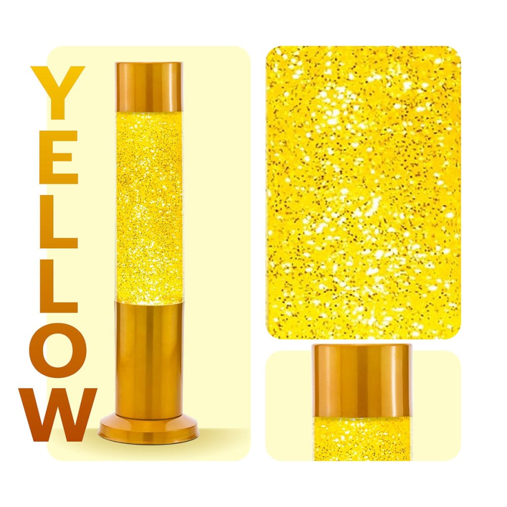 Nova Colour Glitter Lamp Yellow