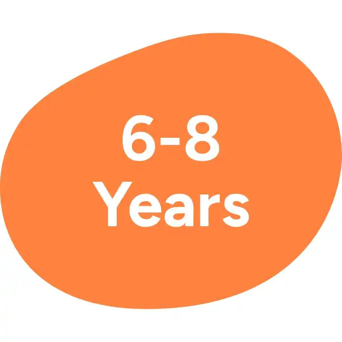 Orange age range label.