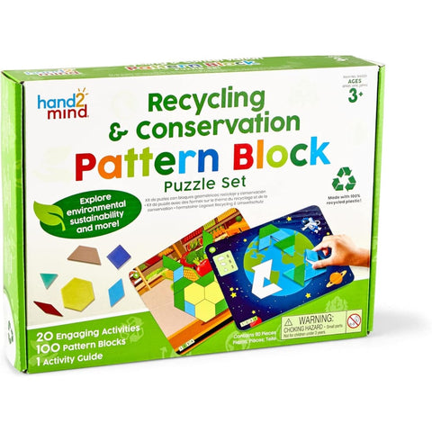 Image of Recycling & Conservation Pattern Block Puzzle Set - Learning Resources