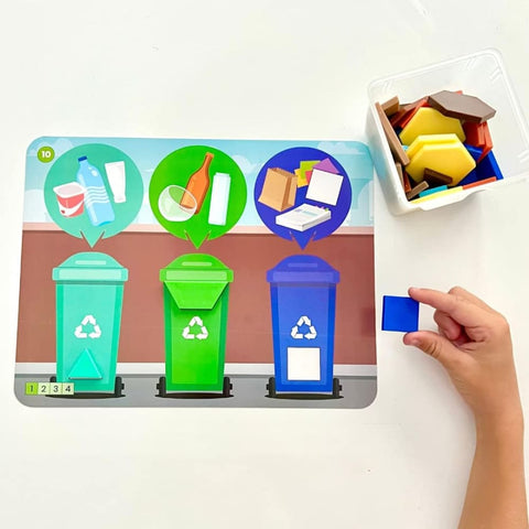 Image of Recycling & Conservation Pattern Block Puzzle Set - Learning Resources