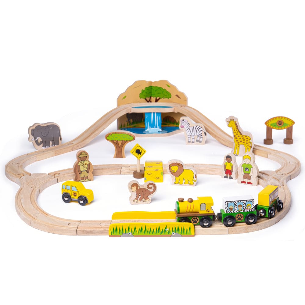 Safari Train Set - Bigjigs Rail 691621090695