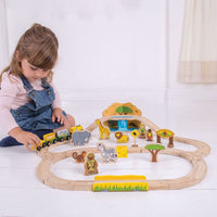 Safari Train Set - Bigjigs Rail 691621090695