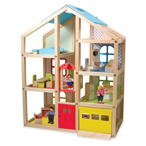 Melissa and Doug Wooden Hi-Rise Dollhouse