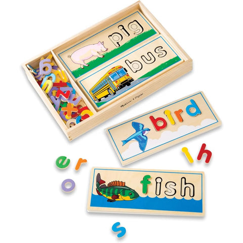 Image of Wooden Puzzle See & Spell - Melissa and Doug 772129404