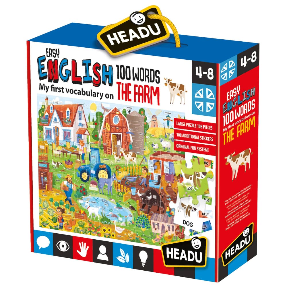 Easy English 100 Words Farm - HeadU 8059591420997