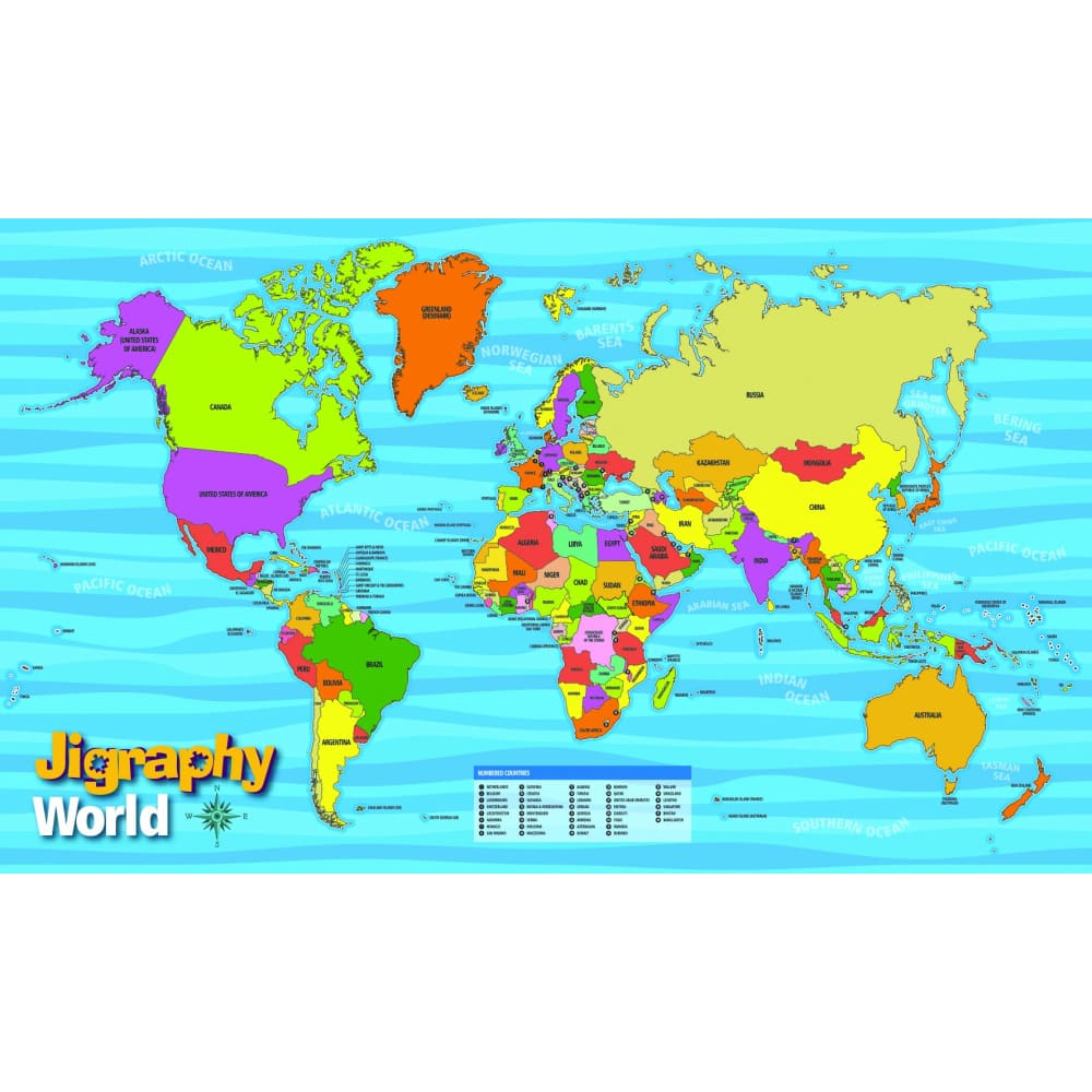 Happy Puzzle Jigraphy World Map - Company