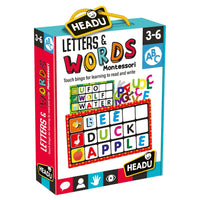Montessori Touch Bingo Letters & Words - HeadU 8059591420980