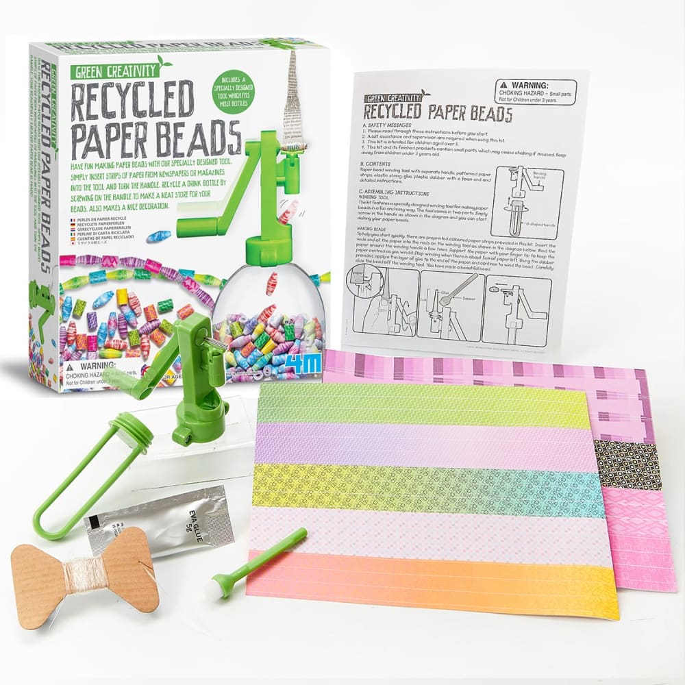 Recycled Paper Beads - 4M Great Gizmo 4893156045881