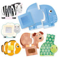Tactile Animals Montessori Touch and Feel Puzzle - HeadU 8059591420188